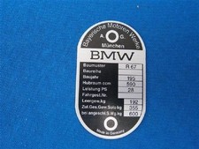 BMW Typenschild R67