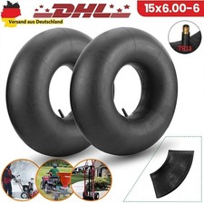 2er Reifenschlauch 15x6.00-6 für Rasen Aufsitzmäher Rasenmäher Traktor