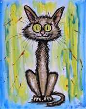Original gemälde cat no - , "