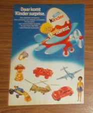 Seltene Werbung Ü-Ei Kinder Surprise Ferrero Maskottchen Altfiguren NL #2 1977