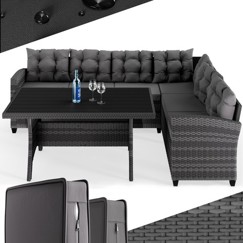 Casaria polyrattan lounge - polyrattan,