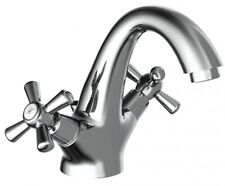 Zweigriff Mischbatterie Waschbecken chrom Badarmatur Nostalgie Waschtischarmatur