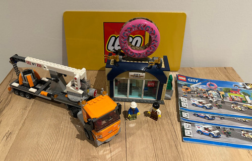 Lego donutladen mit kran lkw - lego,