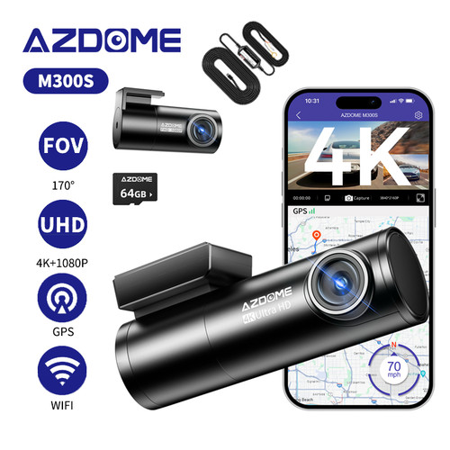 Azdome dashcam vorne und - dashcam,