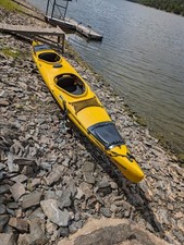 Prijon Kajak Poseidon Farbe Gelb mit Steueranlage, 2 Paddel Kober Lago 