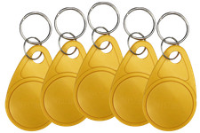 5x RFID 125KHz Chipschlüsselanhänger türöffner (gelb)