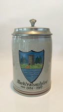 alter Bierkrug mit Zinn Deckel Marktratsmitglied 1956 - 1960 0,5l 