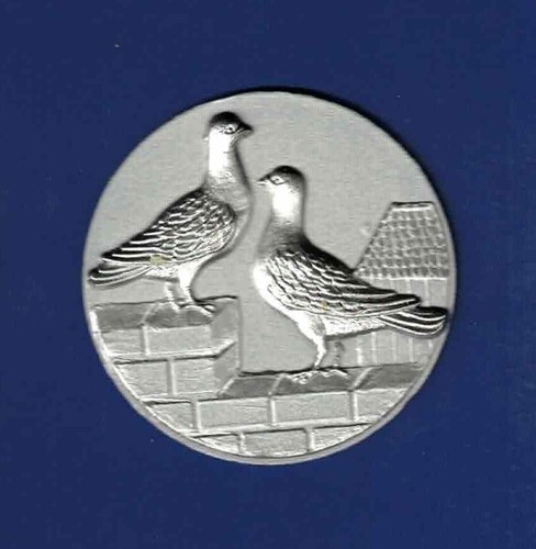 Embleme tauben taube - 3, relief