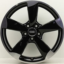 4 Neue Alufelgen Typ AUDI ROTOR 17" Schwarz Matt Poliert A1 A3 A4 A6 Q3