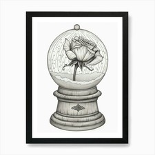 Englische Rose in einer Kugel