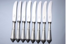 8 große Tafelmesser Menümesser WMF Silberbesteck Fächerdekor Nr.900 Fächermuster