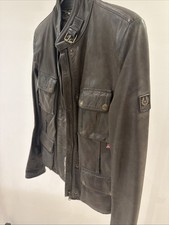 Belstaff Damen Lederjacke mit Gürtel Gr.44 aft. Gr. 38 Wie Neu