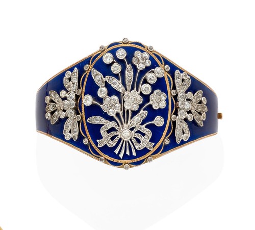 Platinum und 14k gold emaille - 14k,