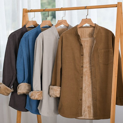 Herren kord fleecefutter hemd - fleecefutter,