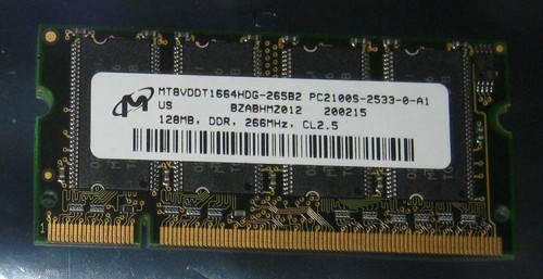 128mb micron ddr1 ram 266mhz - 128mb,
