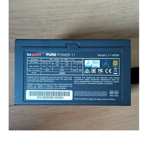 Quiet pure power 11 - be, 400w