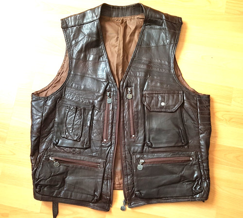 Herren leder weste xxl - leder, gr.xxl