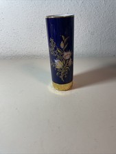 Vase Blau Blumen Motiv Echt Kobalt Bavaria