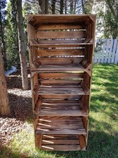 10 x NEUE GEFLAMMTE OBSTKISTEN MIT ZWISCHENBODEN SCHUHREGAL REGALKISTE TOP PREIS