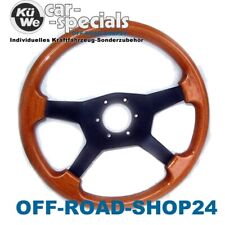 raid EDELHOLZ - HOLZLENKRAD Mahagoni natur Typ: 4D "ABE" - 522.1