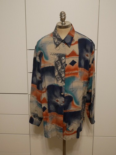 Vintage 60s 70s orange blue - vintage,