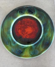 Grünstadt Keramik 70 er Jahre Vintage 44 cm Durchmesser Wandkachel Wandteller 