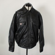 Vintage Deutsche Bahn DB Lederjacke Herren XL Deutsche Bahn Uniform Rindsleder