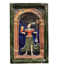 SOMMERHUBER Steyr Keramik Wandkachel Veuvsill Kachel Ofenkachel Fliese Relief