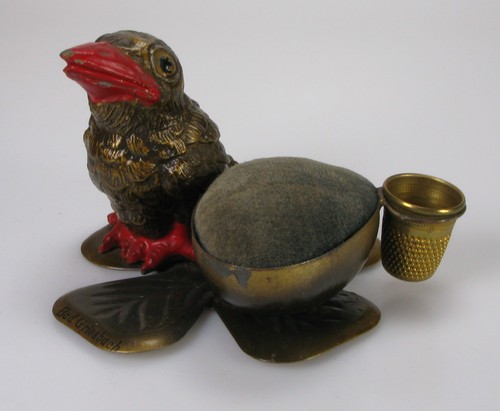 Nadelkissen vogel kleeblatt - nadelkissen,