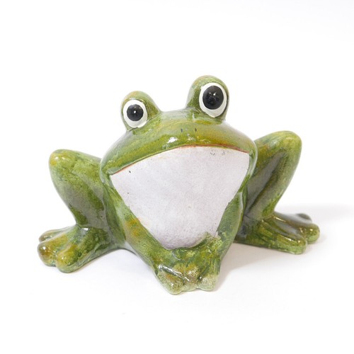 Frosch grün aus - , keramik