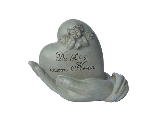 Grabschmuck herz hand mit - grabschmuck,
