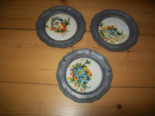 Zinn wandteller untersetzer - 3, zinn-wandteller/untersetzer