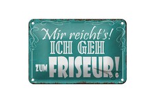 Blechschild Spruch 18x12cm mir