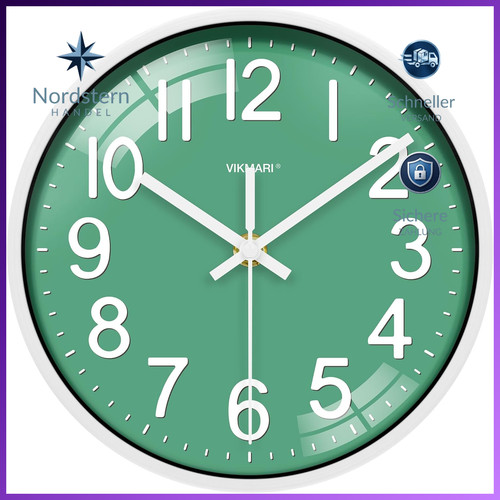 Wanduhr 20cm grün - wanduhr,
