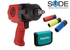Chicago Pneumatic CP7741 Schlagschrauber + Makita E-12354 Stecknüsse ummantelt