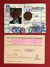 2 x DDR Betriebs Ausweis VEB