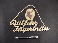 Werbeschild - ZHS - Wülfeler Jägerbräu – Bier - Brauerei - Sammlungsauflösung