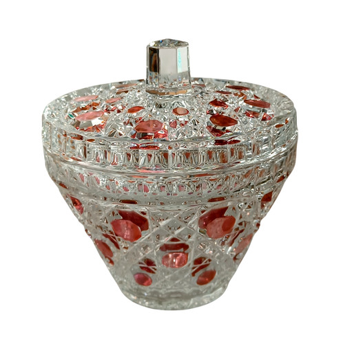 Vintage glasschale mit deckel - glasschale,