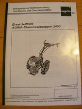 Agria 2400 ETL Ersatzteilliste