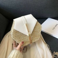 Hexagon Stroh Tasche