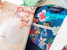 DESIGUAL Pop Art MANTEL Hippie PATCHWORK Parka GLITZER Cartoon Boho 36 38 B 46 M