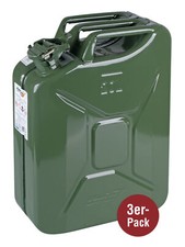 3er Set Benzin-/Dieselkanister - rostsicher - 20 Liter (ohne Ausgießer)
