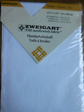 Zählstoff Dublin feine Kreuzstiche Sticken 10-fädig 100% Leinen weiß 34x48 cm