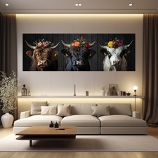 Panoramaleinwand Rindergang