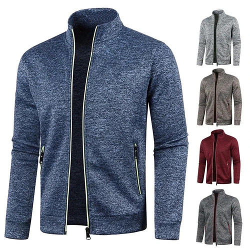 Herren stehkragen strickjacke - stehkragen,