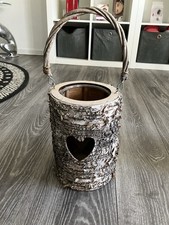 Windlicht, Birke, Landhaus Stil