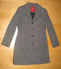 EDC by Esprit Jacke XL 60 % Wolle Mantel Kurzmantel schwarz weiß Tweed 40 42 