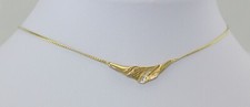 Vintage Collier mit 0.10 ct. Diamant / 333er 8 Karat Gold / ca. 44,0 cm