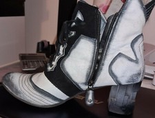  Leder Stiefelette in