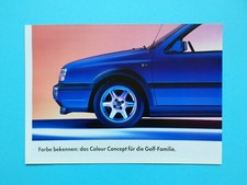Prospekt / Katalog - VW Golf III / Variant / Cabriolet - Colour Concept - 10/94